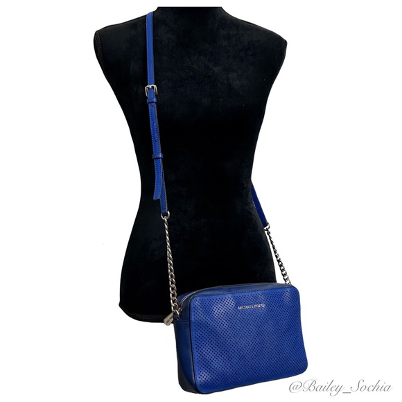 Michael Kors Jet Set Perforated Crossbody - Picture 1 of 10